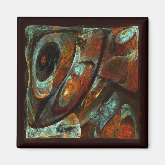 Abstracte kunst met tijdsverdeling magneet (Voorkant)