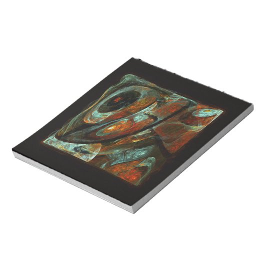 Abstracte kunst met tijdsverdeling notitieblok (Gedraaid)