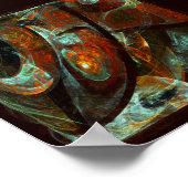 Abstracte kunst met tijdsverdeling poster (Hoek)