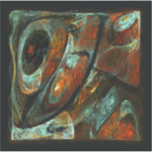 Abstracte kunst met tijdsverdeling sticker (Voorkant)