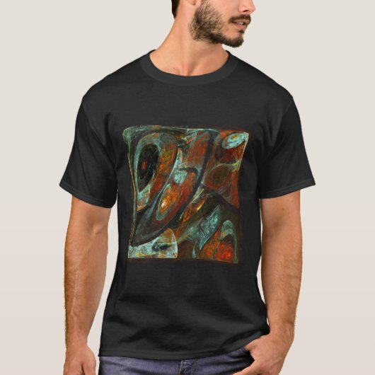 Abstracte kunst met tijdsverdeling t-shirt (Voorkant)