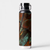 Abstracte kunst met tijdsverdeling waterfles (Achterkant)