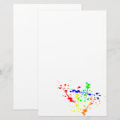 Abstracte kunst met verf kleurbaar briefpapier (Voorkant / Achterkant)