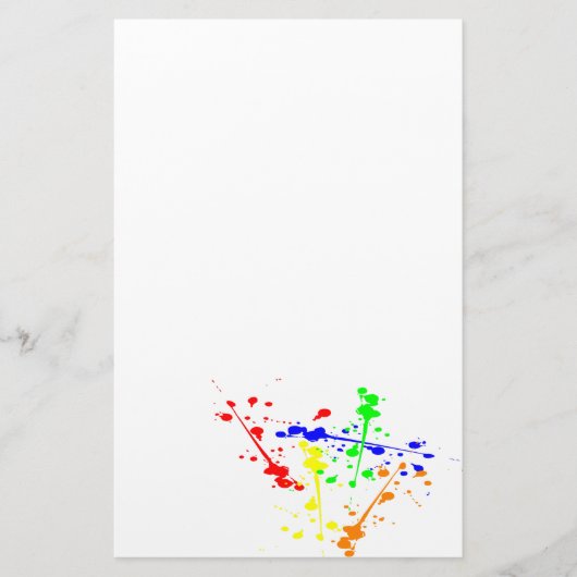 Abstracte kunst met verf kleurbaar briefpapier (Voorkant)