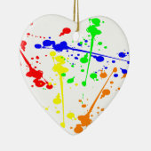 Abstracte kunst met verf kleurbaar keramisch ornament (Rechts)