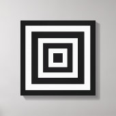 Abstracte kunst met vierkantjes in zwart-wit canvas afdruk (Voorkant)