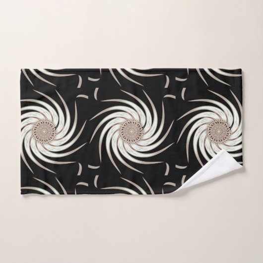 Abstracte kunst met zwart-wit, zwart-wit bad handdoek (Handdoek)