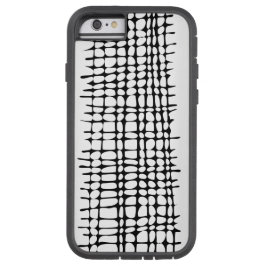 Abstracte kunst met zwarte en witte organische ras iPhone 13 hoesje