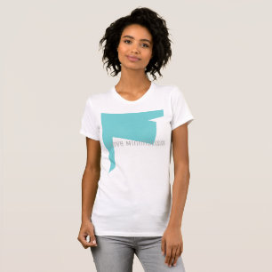 Abstracte Kunst Minimalisme Blauw Wit T-shirt