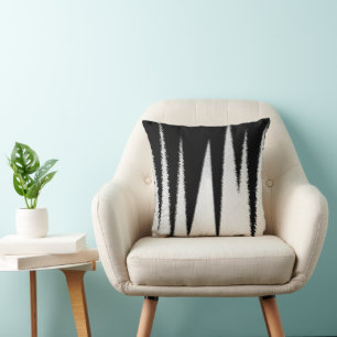 Abstracte kunst minimalisme zwart wit lijnen kussen