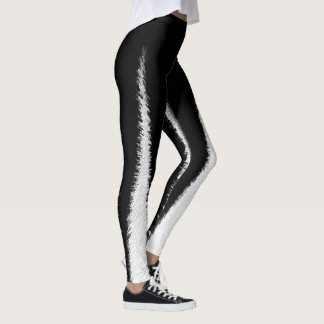 Abstracte kunst minimalisme zwart wit lijnen leggings