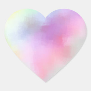 Abstracte Kunst Moderne Elegante Kleurloze Sjabloo Hart Sticker
