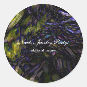 Abstracte Kunst Moderne Kleurspatten Kleurrijke Fe Ronde Sticker