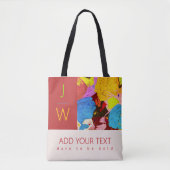 Abstracte kunst Moderne Monogram Canvas tas (Voorkant)