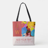 Abstracte kunst Moderne Monogram Canvas tas (Achterkant)