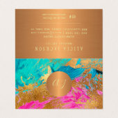 Abstracte kunst Moderne schilderkunst Koper Goud M Visitekaartjes (Buitenkant ongevouwen)