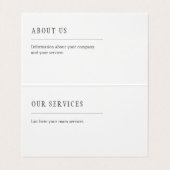 Abstracte kunst Moderne schilderkunst Koper Goud M Visitekaartjes (Binnenkant ongevouwen)