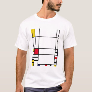 Abstracte kunst Mondriaan "Trafalgar Square" T-shirt