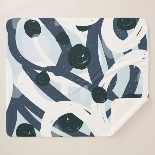 Abstracte kunst: naadloze schilderillustratie sherpa deken (Voorkant (horizontaal))