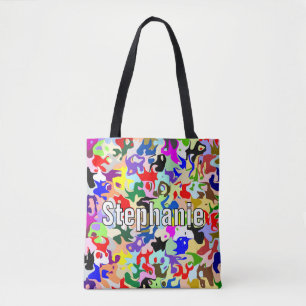 Abstracte Kunst Ontwerp Gepersonaliseerd Draagtas