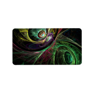 Abstracte kunst oogmerk etiket