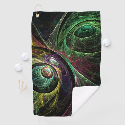 Abstracte kunst oogmerk golfhanddoek (Insitu)