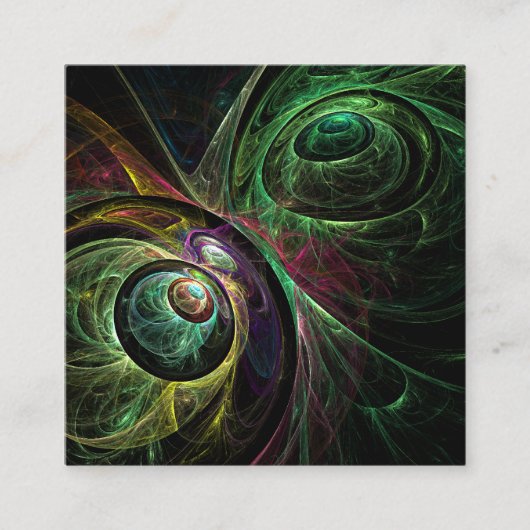 Abstracte kunst oogmerk informatiekaartje (Voorkant)