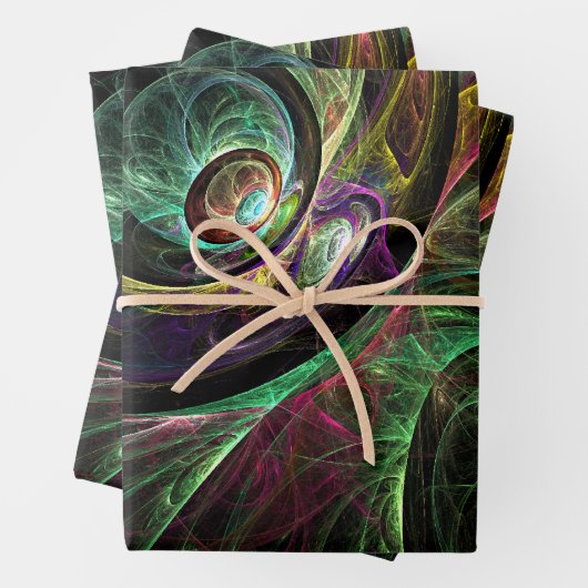 Abstracte kunst oogmerk inpakpapier vel (In situ)