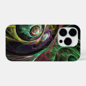 Abstracte kunst oogmerk iPhone hoesje (Achterkant horizontaal)