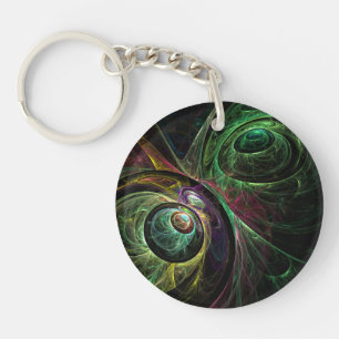 Abstracte kunst oogmerk sleutelhanger