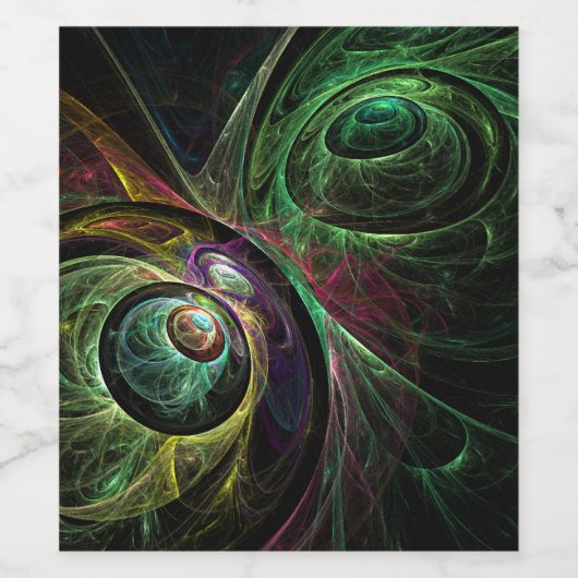 Abstracte kunst oogmerk wijn etiket (Enkel label)