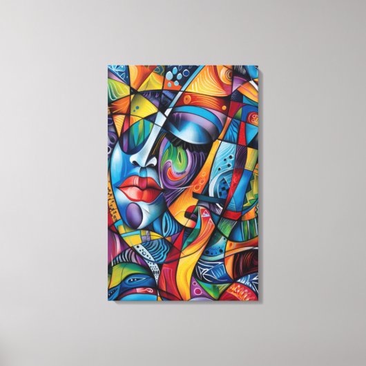 Abstracte kunst op canvas afdruk (Voorkant)