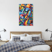 Abstracte kunst op canvas afdruk (Insitu (Slaapkamer))