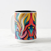 Abstracte kunst op Coffee Two Tone Mok (Voorkant links)
