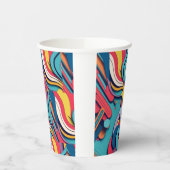 Abstracte kunst op Coffee Two Tone Mok Papieren Bekers (Links)