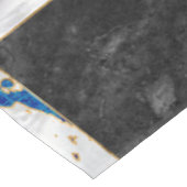 Abstracte kunst op de schaak - blauwe marmer tafelkleed (Gekanteld)