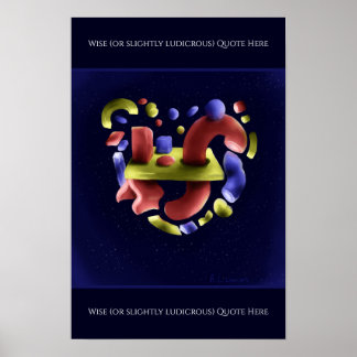 Abstracte kunst op print, waarde poster papier (ma