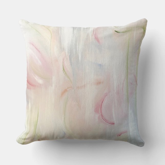 abstracte kunst pastel kussen (Voorkant)