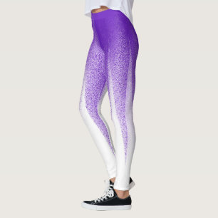 Abstracte kunst Pastel Lavender Paars White Leggings