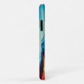 Abstracte kunst Pattern Red en Blue Electric Energ Case-Mate iPhone Case (Achterkant/rechts)