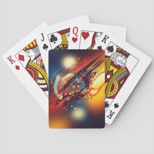 Abstracte kunst pokerkaarten (Achterkant)