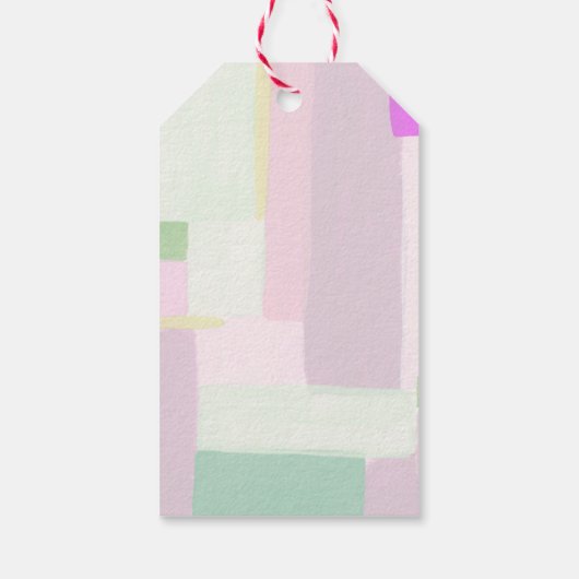 Abstracte kunst Prettige feestdagen kerstcadeauLab Cadeaulabel (Achterkant)