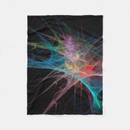 Abstracte kunst regenboogijs fleece deken