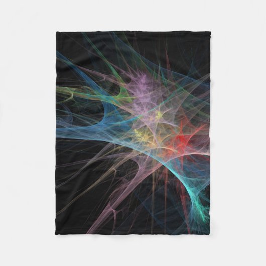 Abstracte kunst regenboogijs fleece deken (Voorkant)