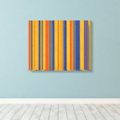 Abstracte kunst | Retrostrips 2 Canvas Afdruk (Insitu (Houten vloer))