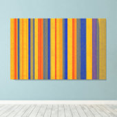 Abstracte kunst | Retrostrips 2 Canvas Afdruk (Insitu (Houten vloer))