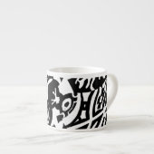 abstracte kunst: "Robot Dreams" Espresso Kop (Voorkant rechts)