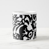 abstracte kunst: "Robot Dreams" Extra Grote Beker (Voorkant)