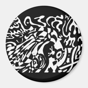abstracte kunst: "Robot Dreams" Magneet