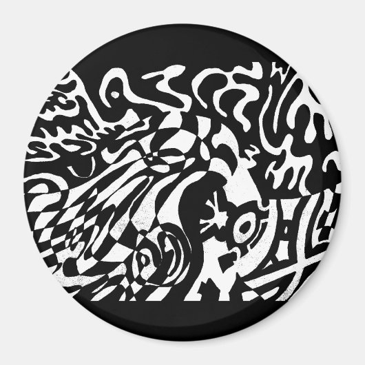 abstracte kunst: "Robot Dreams" Magneet (Voorkant)